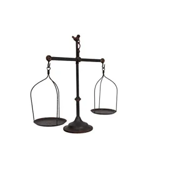 Creative Co-Op Antique Iron Balance Scale with Bird