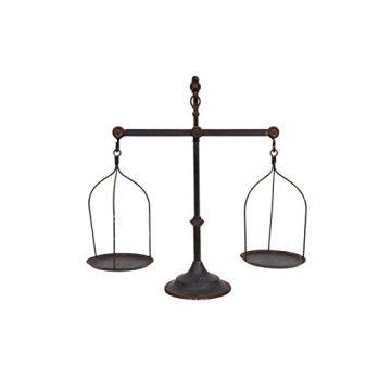 Creative Co-Op Antique Iron Balance Scale with Bird
