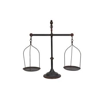 Creative Co-Op Antique Iron Balance Scale with Bird