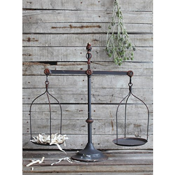 Creative Co-Op Antique Iron Balance Scale with Bird