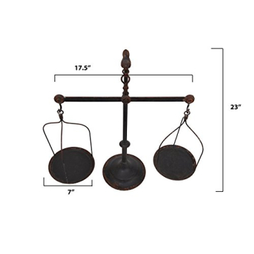 Creative Co-Op Antique Iron Balance Scale with Bird