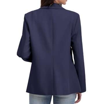 ELLEVEN Blazers for Women Business Casual Work Office Long Sleeve Lightweight Button Pockets Notched...