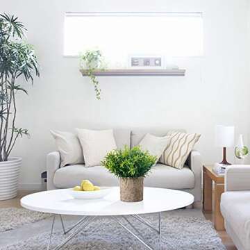 Jelofly Set of 4 Mini Potted Fake Plants Artificial Plant Faux Eucalyptus Boxwood Rosemary Greenery in Pots Face Plant Decor Small Houseplants for Home Decor Office Desk Bathroom Decoration