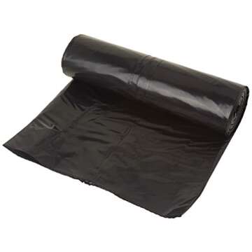 TRM Manufacturing 351025B Weatherall Visqueen Plastic Sheeting, Drop Cloth 10' Wide x 25' Length x 3.5 mil Thickness, Black