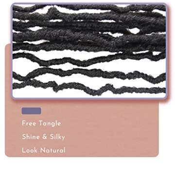 BOHOBABE Faux Locs Crochet Hair 24 Inch, Boho Soft Crochet Locs with Curly Ends, Long Bohemian Goddess Locs Crochet Braids for Black Women (6 Packs, 1B)