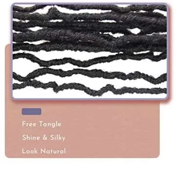 BOHOBABE Faux Locs Crochet Hair 24 Inch, Boho Soft Crochet Locs with Curly Ends, Long Bohemian Goddess Locs Crochet Braids for Black Women (6 Packs, 1B)