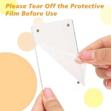 COYMOS 24 Packs Acrylic Magnetic Photo Frame for Refrigerator Double Sided Magnetic Polaroid Frames for Pictures Instax Mini Frame Super Clear 2.36 x 3.54 Inch