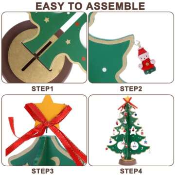 Advent Calendar 2024-24 Day Christmas Countdown DIY Wooden Christmas Tree with 26 Ornaments for Christmas Vacation, Gifts, and Decorations