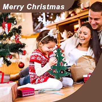 Advent Calendar 2024-24 Day Christmas Countdown DIY Wooden Christmas Tree with 26 Ornaments for Christmas Vacation, Gifts, and Decorations