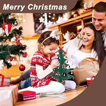 Advent Calendar 2024-24 Day Christmas Countdown DIY Wooden Christmas Tree with 26 Ornaments for Christmas Vacation, Gifts, and Decorations