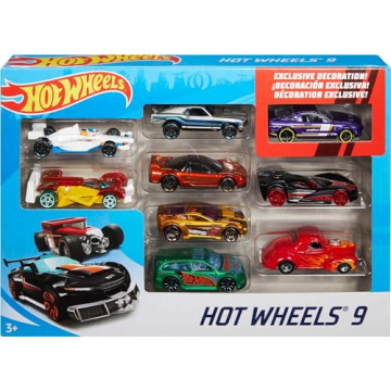 Hot Wheels 9-Car Pack: Perfect Gift for Kids & Collectors