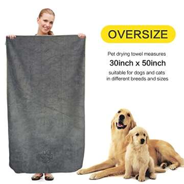 KinHwa Dog Towel - Super Absorbent Microfiber Pet Drying Towel