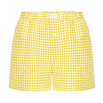 Trendy Womens Summer Plaid Boxer Shorts for Casual Wear
