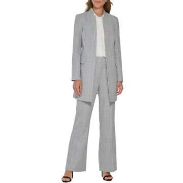 DKNY Hook and Bar Star Neck Flap Pocket Topper Cashmere 10