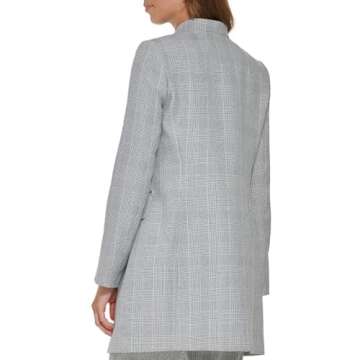 DKNY Hook and Bar Star Neck Flap Pocket Topper Cashmere 10