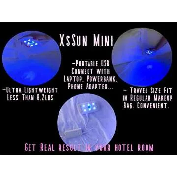 Portable XsSun Mini UV LED Nail Dryer - Travel Size 6W