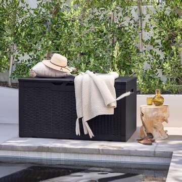 Devoko Waterproof 97 Gallon Deck Box for Outdoor Storage