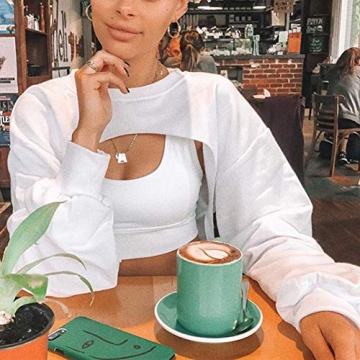 Artfish Women's Long Sleeve Crop Hoodie for Stylish Comfort