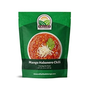 Mango Habanero Chili, 5 Serving Pouch | Premium Lightweight Camping Food | Easy Prep Travel Meal Kit...