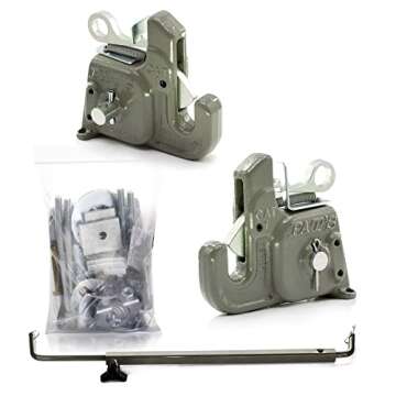 Pat's Easy Change (CAT#1 Gray) w/Stabilizer Bar - Best Quick Hitch System On The Market – Flexible, Durable, and Affordable - Comes w/ 4 Pair of Lynch Pin Washers