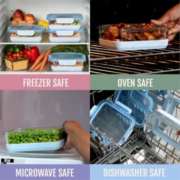 Ello Duraglass Meal Prep Sets 10Pc with Silicone Boot