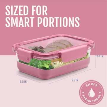 Ello Duraglass Meal Prep Sets 10Pc with Silicone Boot