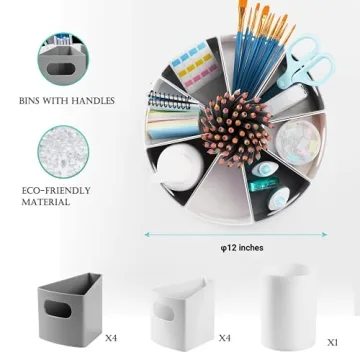 MeCids 360 Rotating Storage Organizer for Home and Office