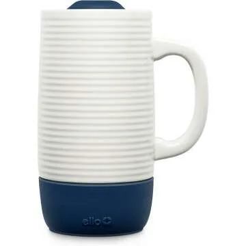 Ello Jane Ceramic Travel Mug: 18oz, Splash-Resistant