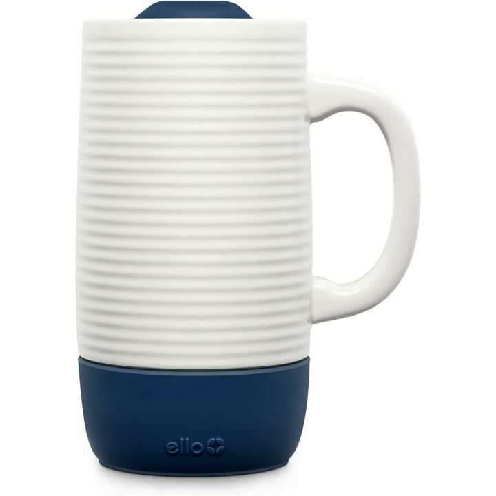 Ello Jane Ceramic Travel Mug: 18oz, Splash-Resistant