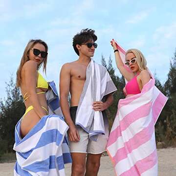 HENBAY Oversized Beach Towel - Cotton Quick Dry Towel