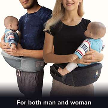 Hipbaby Ergonomic Baby Carrier - Comfort & Safety for Infants