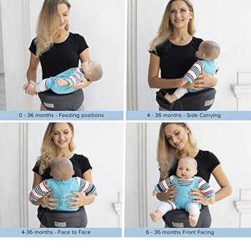 Hipbaby Ergonomic Baby Carrier - Comfort & Safety for Infants