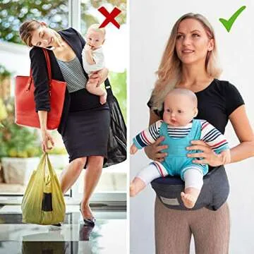 Hipbaby Ergonomic Baby Carrier - Comfort & Safety for Infants