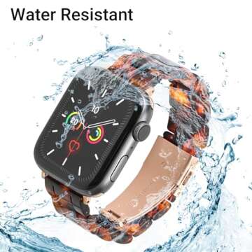 MAIRUI Resin Watch Band for Apple Watch - Stylish & Adjustable