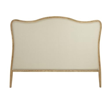 Creative Co-Op Oak & Linen King Headboard for Bedrooms