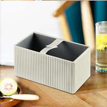 Decorative PU Leather Tissue Box Cover for Home & Office