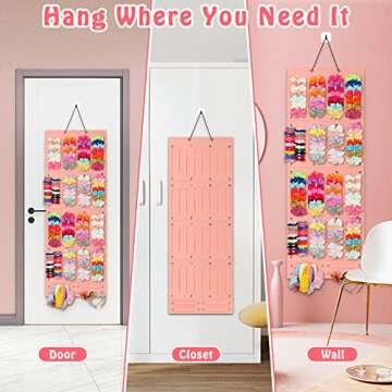 Stylish Bow Holder for Girls' Hair Bows - 40 Felt Strips