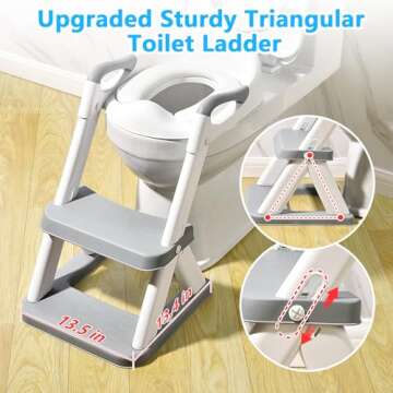 SKYROKU 8868 Potty Training Seat with Adjustable Step Stool