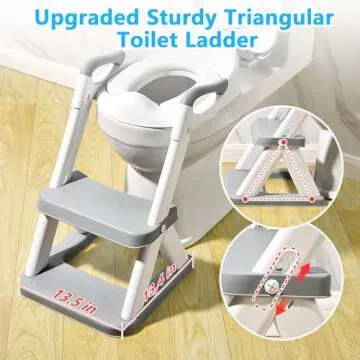 SKYROKU 8868 Potty Training Seat with Adjustable Step Stool