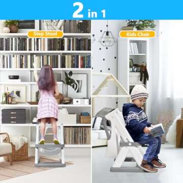 SKYROKU 8868 Potty Training Seat with Adjustable Step Stool