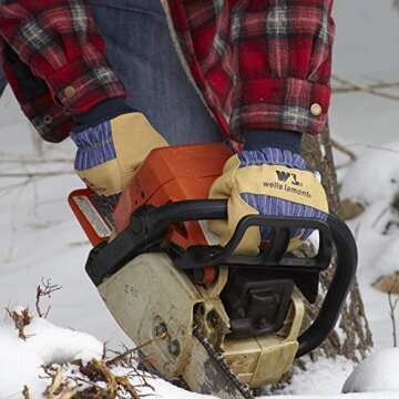 Men's Heavy Duty Leather Winter Work Gloves with Thinsulate Insulation (Wells Lamont 5127XL), Palomino with Black Back, X-Large