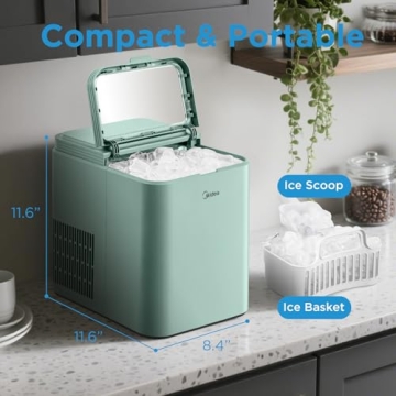 Midea MERI26B1AGN Ice Maker 26lbs Portable Countertop