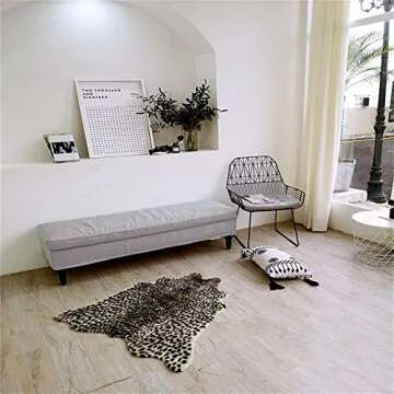 Leopard Print Faux Fur Rug for Stylish Home Decor