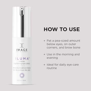 IMAGE Skincare, ILUMA Intense Brightening Eye Crème, Helps Reduce Signs of Visible Skin Aging, Dark Circles, Spots and Discoloration Under Eyes, 0.5 fl oz