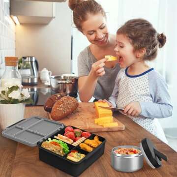 Bento Lunch Box with 8oz Soup Thermo for Kids