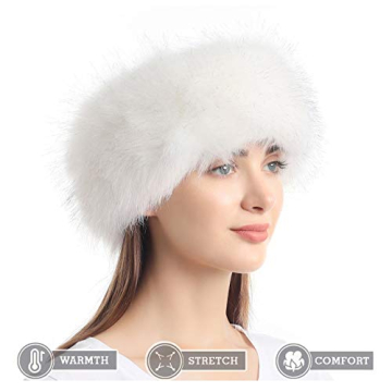 Stylish LA CARRIE Faux Fur Headband for Winter Warmth