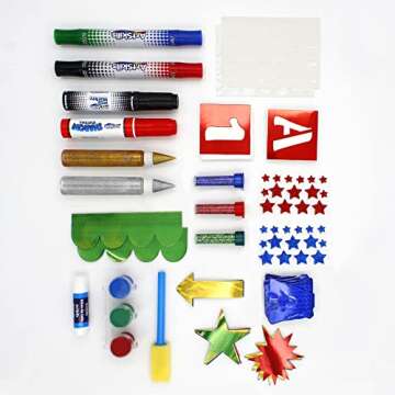 Artskills Poster Making Kit, Project and Crafts Supplies with Markers, Stencils, Letters, Glitter, G...