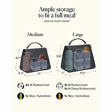 Large Cute Insulated Lunch Bag for Women at Work