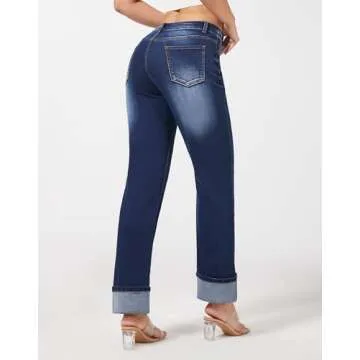 Stylish Roswear Women's High Waisted Boyfriend Jeans