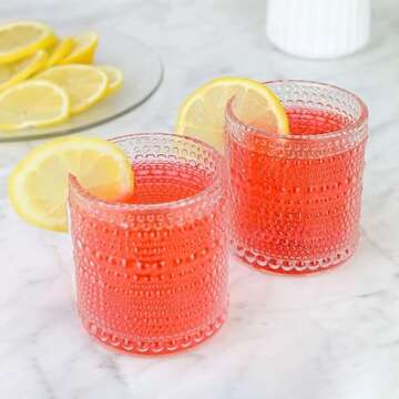 Darware Hobnail Drinking Glasses - Elegant & Versatile Set